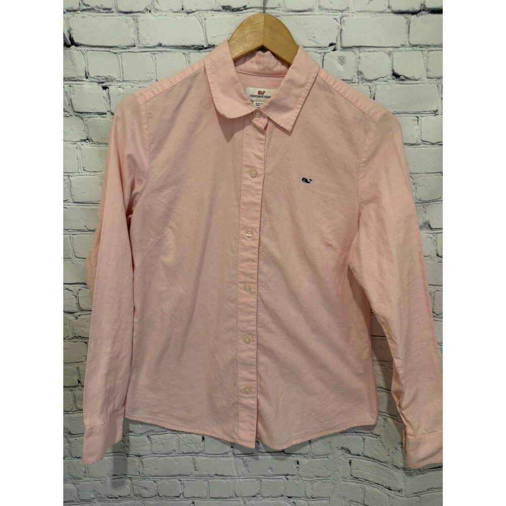 Lot of 2 Vineyard Vines Boys Long Sleeve Cotton Button Down Shirts Size 4